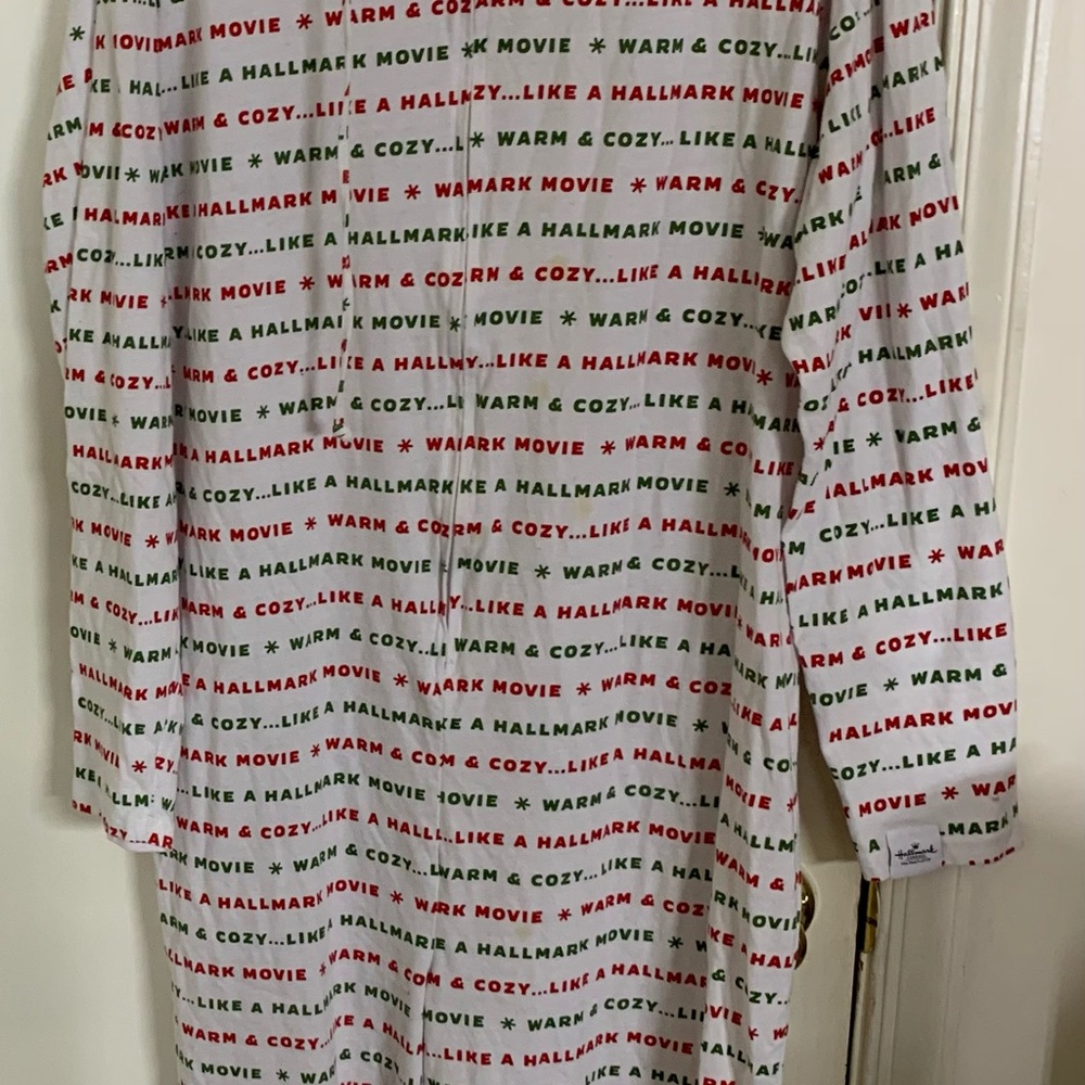 Hallmark Warm & Cozy Like a Hallmark Movie Adult Onesie L/Xl